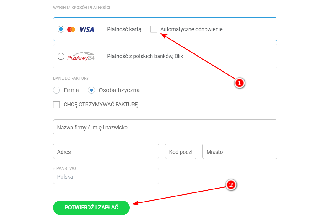 Automatyczne odnowienie subskrypcji w KIS List 